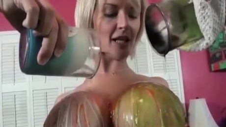 Hot Wax Covered Big Boobs Joslyn James