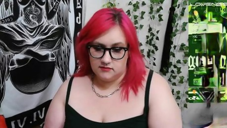 Part 1 July 25th BBW Camgirl Poppy Page Live Show - Glass Toys, Lovense, Hitachi, Big Pussy Lip Play