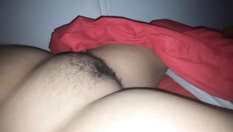 massaging my wife's fat hairy pussy 2