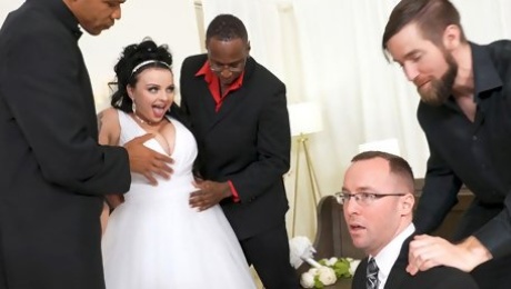 Payton Preslee's Wedding Turns Rough Interracial Threesome