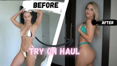 TRY ON HAUL WITH JESSICA BEFORE THE GYM (Yes, my ASS is real!)