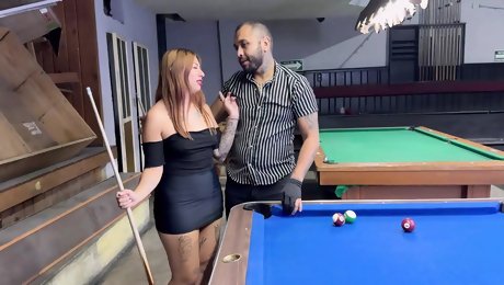 BILLIARDS EMPLOYEE IS SEDUCED BY CHEATING ASS