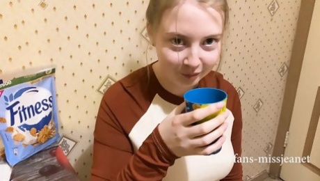 she sucked me right in the kitchen