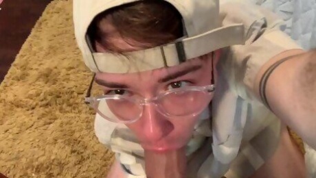 POV: TRANS TEEN VIRGIN SUCKS YOUR COCK